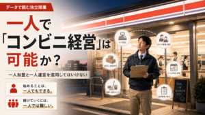 「一人でコンビニ経営」は可能か？一人加盟と一人運営を混同してはいけない