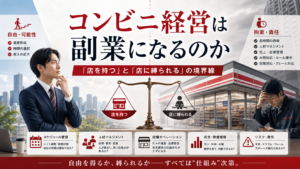 コンビニ経営は副業になるのか？「店を持つ」と「店に縛られる」の境界線
