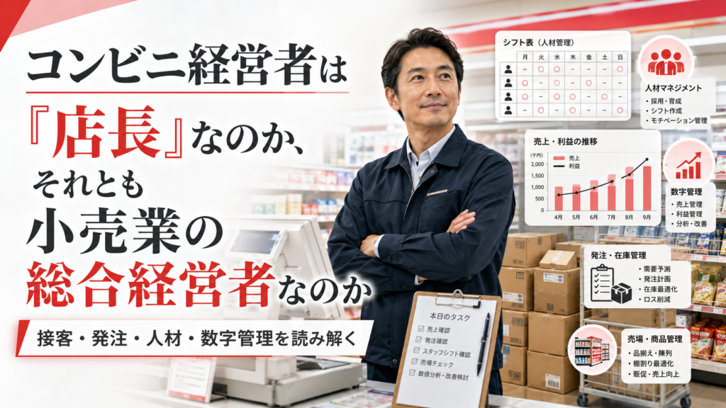 コンビニ経営者は「店長」なのか、それとも小売業の総合経営者なのか