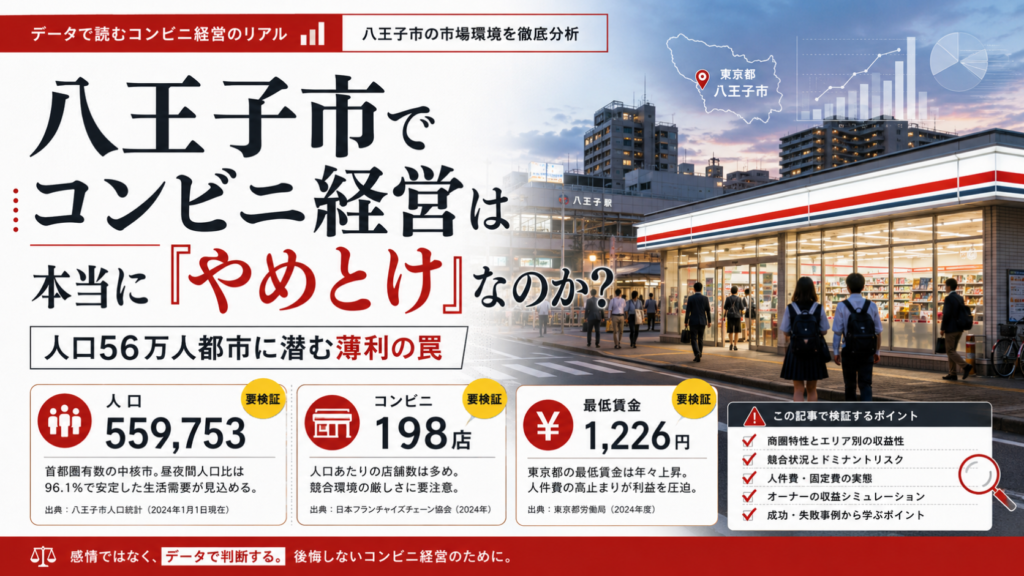 八王子市でコンビニ経営やばいやめとけなのか