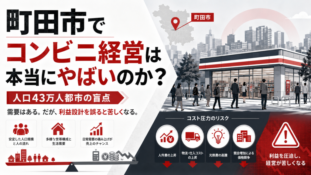 町田市でコンビニ経営は本当にやばいのか？人口43万人都市の盲点
